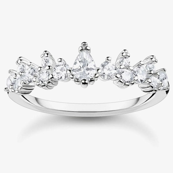 THOMAS SABO Silver Ice Crystals Ring TR2415-051-14