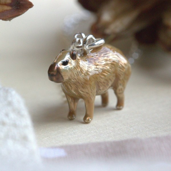 Mylee London Capybara Charm - Enamelled Sterling Silver