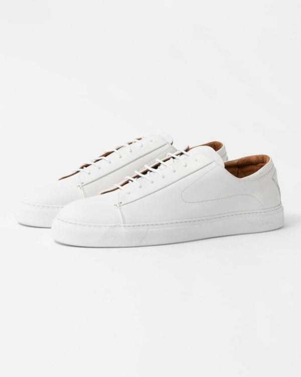Oliver Sweeney Sirolo Mens Calf Leather Lightweight Trainers - White