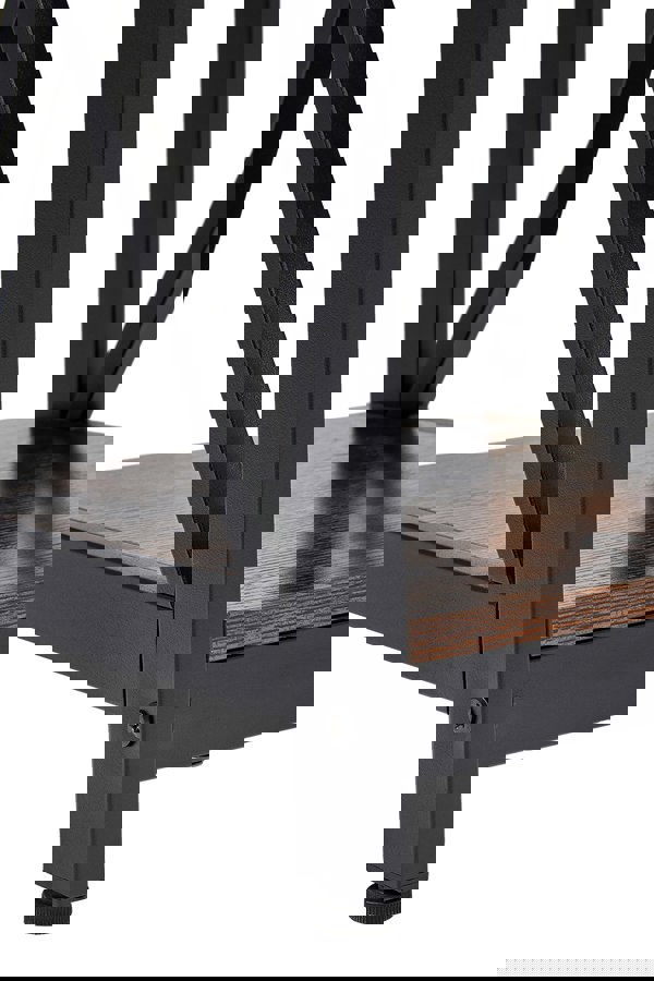 Living and Home Two Layer Vintage Wooden Square Side Table