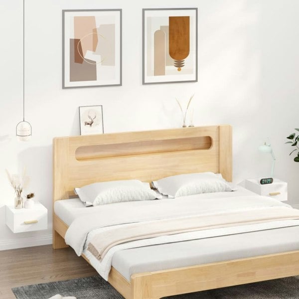 Berkfield Wall-mounted Bedside Cabinets 2 pcs White 35x35x20 cm