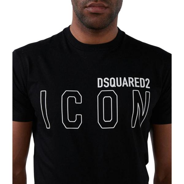 DSQUARED2 Icon Outline Logo Black  T-Shirt S