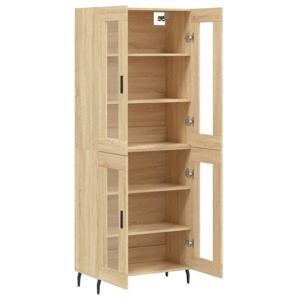Berkfield Highboard Sonoma Oak 69.5x34x180 cm Engineered Wood