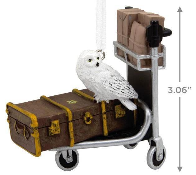 Hallmark Harry Potter - Luggage Trolley & Hedwig Christmas Tree Ornament