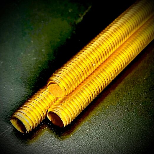 Fixaball Threaded Bar Rod Stud Metric Brass 1m