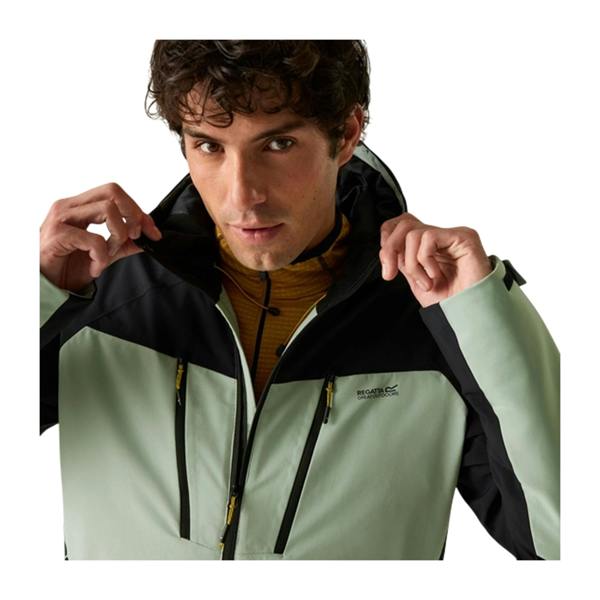 Regatta Mens Highton Two Tone Waterproof Stretch Insulated Jacket - Glacier Green/Black - 