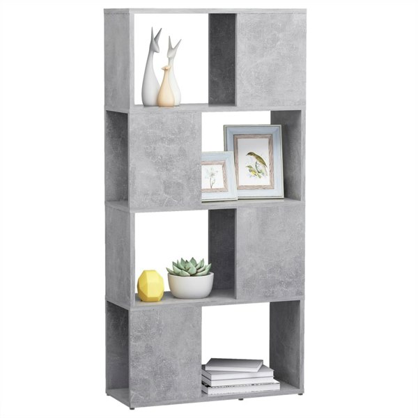 Berkfield Book Cabinet Room Divider Concrete Grey 60x24x124.5 cm
