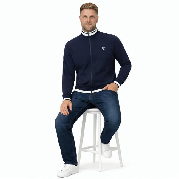 Sergio Tacchini Attilio Track Top Jacket Maritime Blue/Gardenia