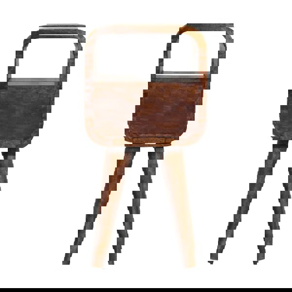 Artisan Furniture Solid Wood Extra Mini Chestnut Curve Open Slot Bedside