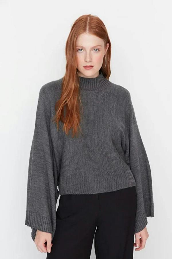 Hoxton Gal Oversized Flared Sleeve Knit Sweater