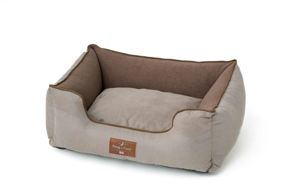 ELEGANCE Faux Leather High Sided Orthopaedic Dog Pet Bed - Dog Bed for dogs Snug and Cosy Pets