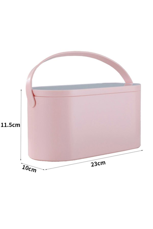 Living and Home Removable Makeup Case with Touch LED Mirror Travel Cosmetic Storage Box