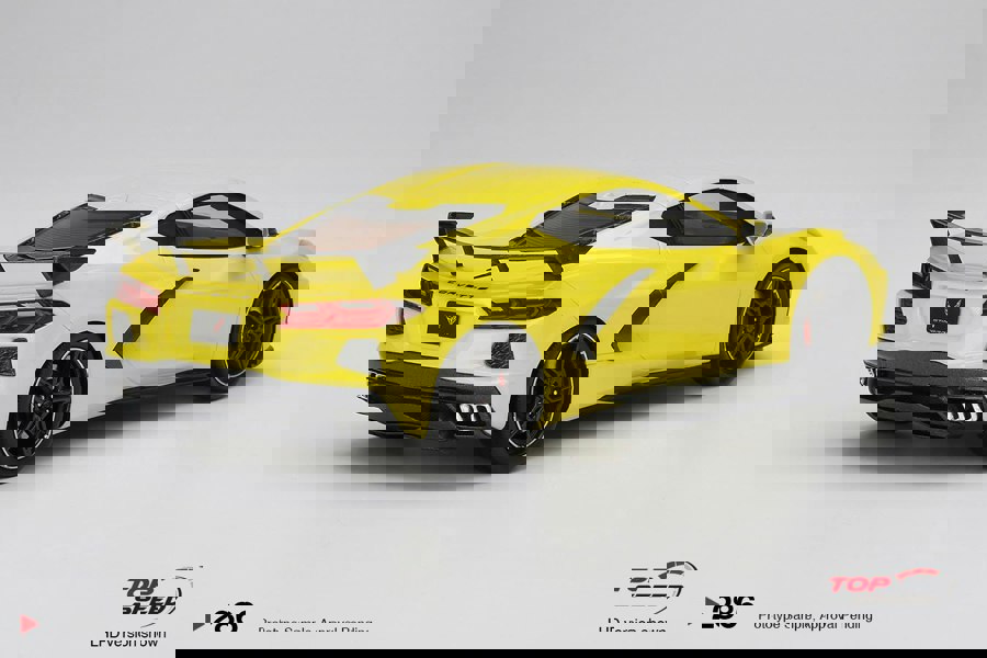 TSM Chevrolet Corvette Stringray 2020 Accelerate Yellow Metalliic 1:18 TSM TS0286