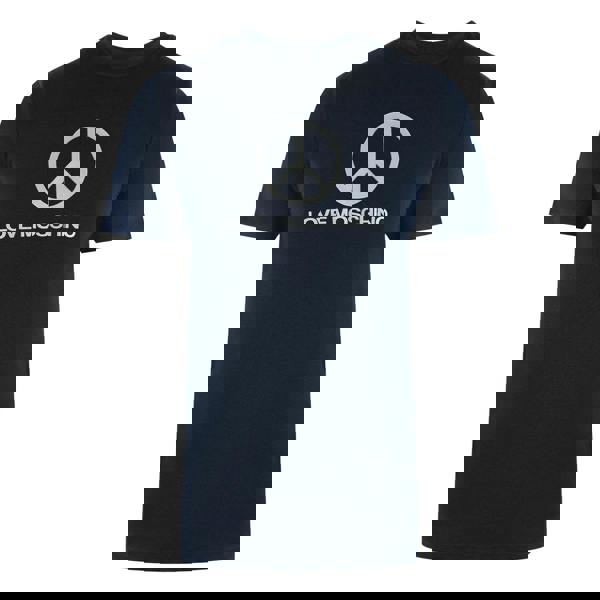 Moschino Love Moschino Peace Logo Navy Blue T-Shirt