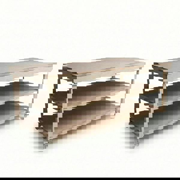 Arbor Garden Solutions Wooden Workbench MDF Top Depth-4ft With Wheels and Double Shelf