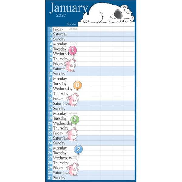 Andrews McMeel Publishing Sandra Boynton, My Family Calendar 2026 - 2027, Family Planners, Month To View, Family, Gift