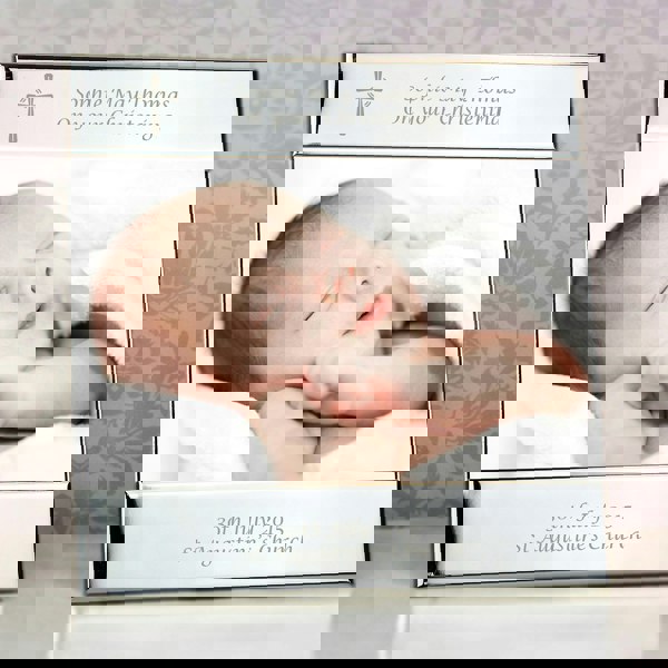 Personalised Memento Company Personalised Silver Cross 6x4 Photo Frame