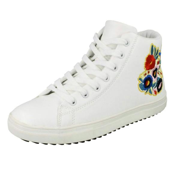 Spot On Ladies Spot On Hi-Top Trainer Boots