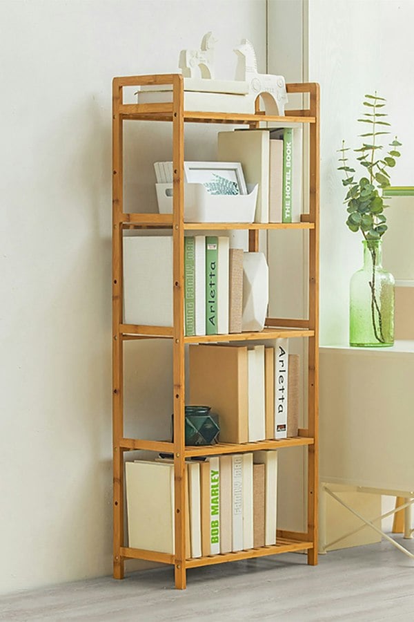 Living and Home 5 Tier Wood Audriel Bookcase
