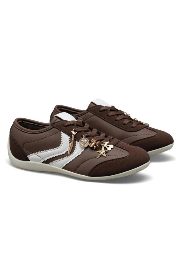 Love Lemonade Sparkly Charm Horizon Trainers Brown
