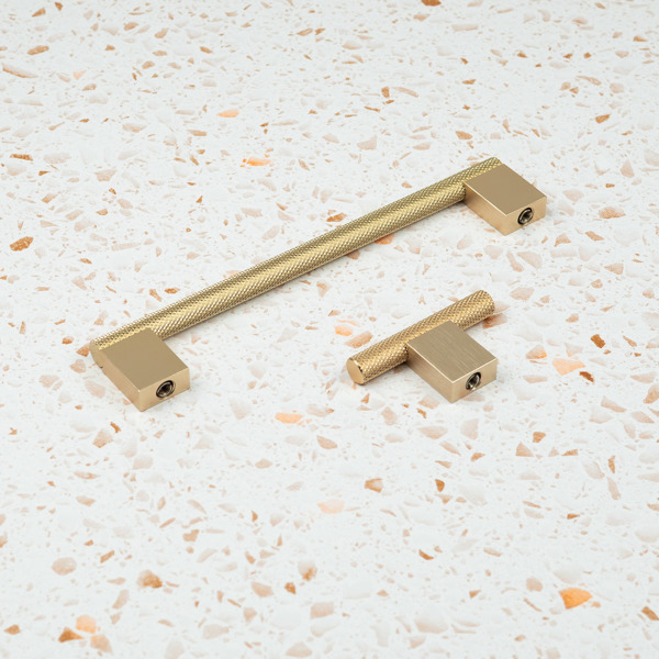 Handle & Home Knurled Brass Boss Handles