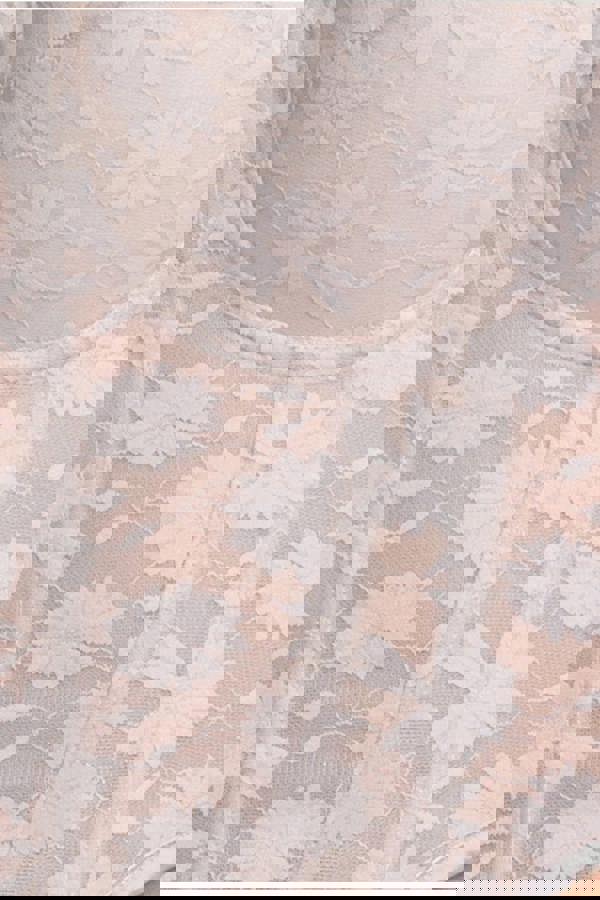 Textured Floral Mesh Corset T254