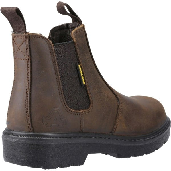 Amblers Safety FS128 Hardwearing Pull On Dealer Men's Safety Boots in Brown
