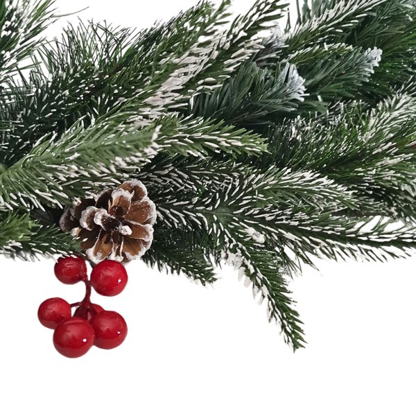 Samuel Alexander Premier 180cm (6ft) Festive New Jersey Christmas Garland PVC Tips With Berries And Cone