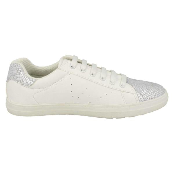 Spot On Ladies Spot On Synthetic Snake Design Casual Trainers