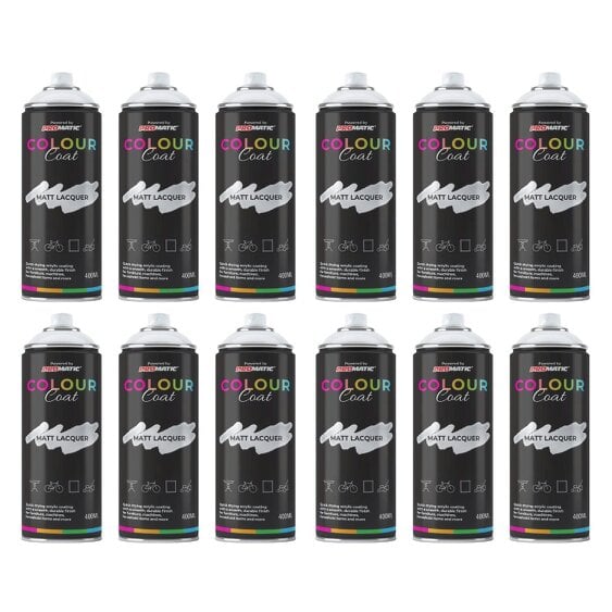 Colour Coat 12X Clear Coat Clear Matt Spray Paint 400ml