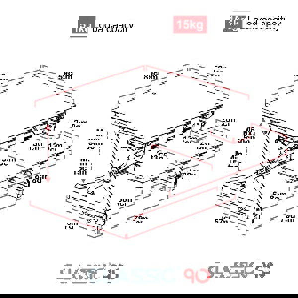 Yo-Yo DESK 90 Side View Measurement