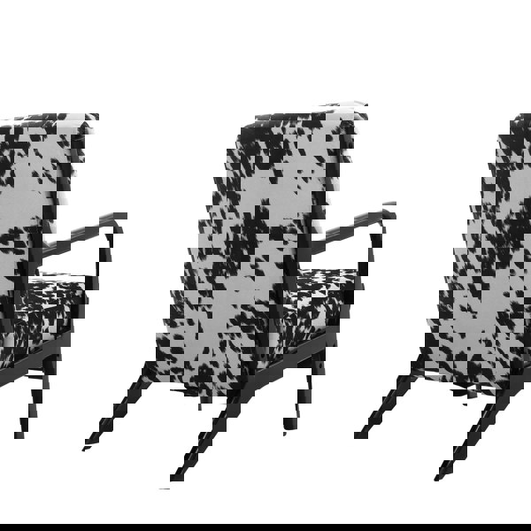 Living and Home Leopard Print Velvet Upholstered Armchair