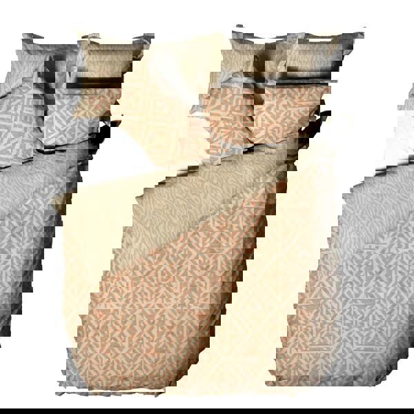 Furn Tanza Global Geometric Duvet Cover Set - Terracotta