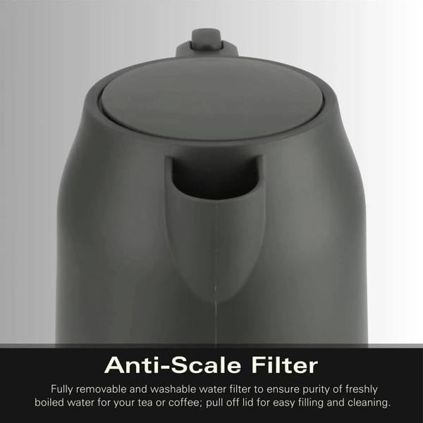 Hamilton Beach Ella 1.7L Kettle - Matte Charcoal