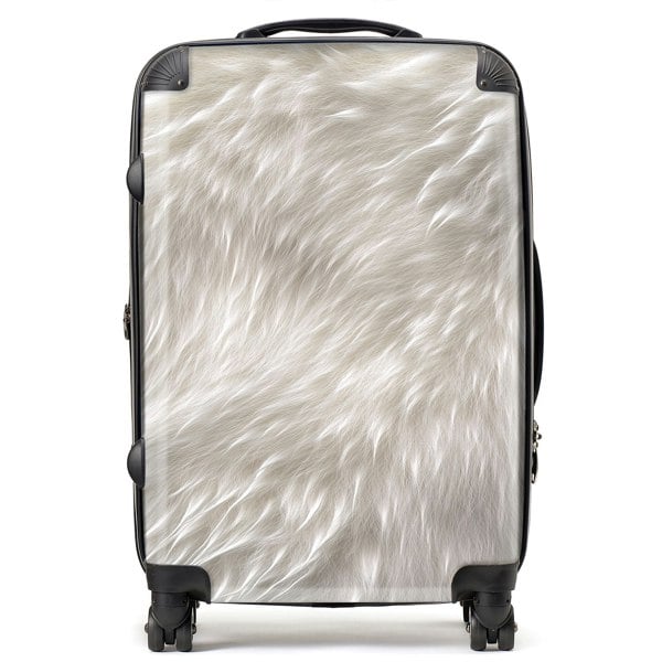 Warren Reed Polar Bear Fur Print Suitcase