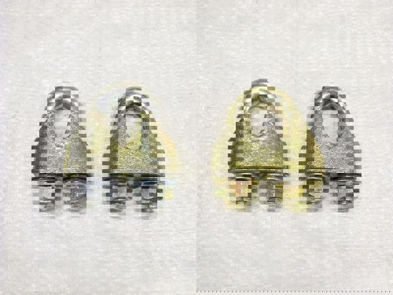 x2 34MM DIN1142 Wire Rope Grips Zinc Plated - Cable Clamp Fixing Bulldog Lifting