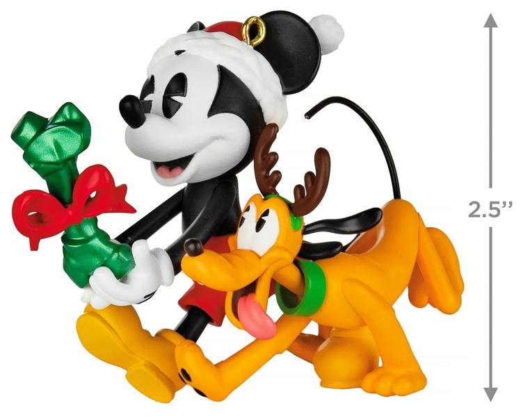 Disney Mickey Mouse Hallmark Keepsake - Mickey & Pluto with Bone Christmas Tree Ornament