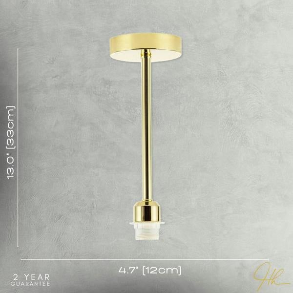 Classic Polished Brass Ceiling Light Fixture to Showcase Lamp Shades Image 5