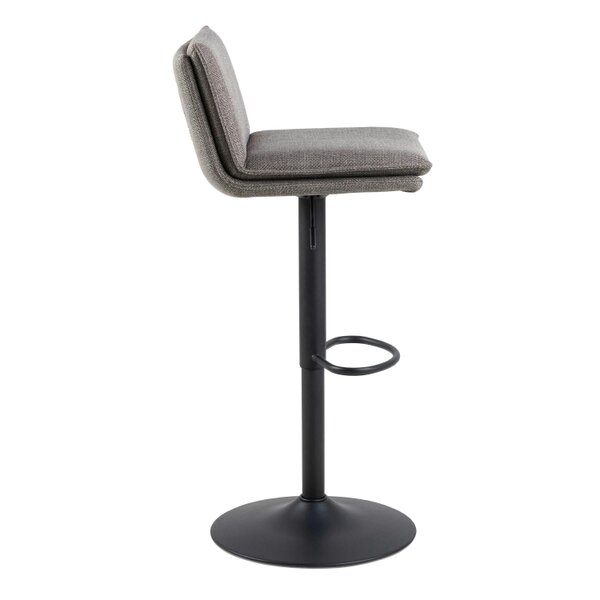 Wyld Haus Mossfield Light Grey Brown Height Adjustable Swivel Bar Stool