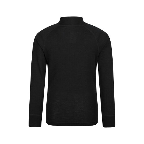 Mountain Warehouse Childrens/Kids Merino Blend Half Zip Base Layer Top - Black