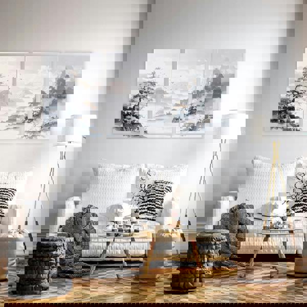 Modern Pictures For Living Room | Set of 3 Asian Inspired Wall art Prints