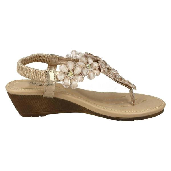 Savannah Ladies Savannah Mid Wedge Toepost Sandals