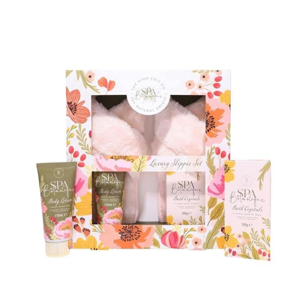 The Kind Edit Co. Spa Botanique Luxury Slippers Gift Set