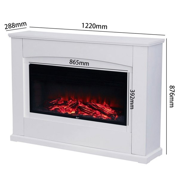 34 Inch Built In Electric Fireplace 1800W Indoor Heater Fireplaces Living and Home