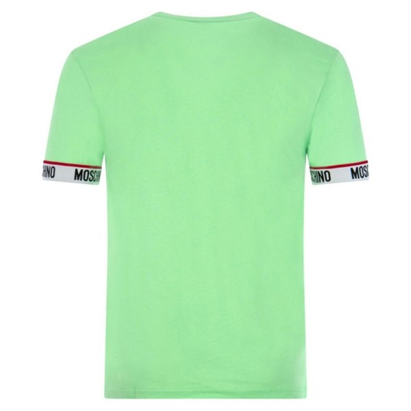 Moschino Taped Sleeve Ends Logo Green T-Shirt XS