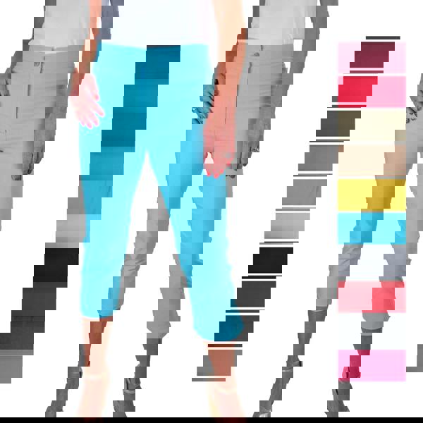 Paulo Due Women's Slim Cropped Capri Stretch Trousers