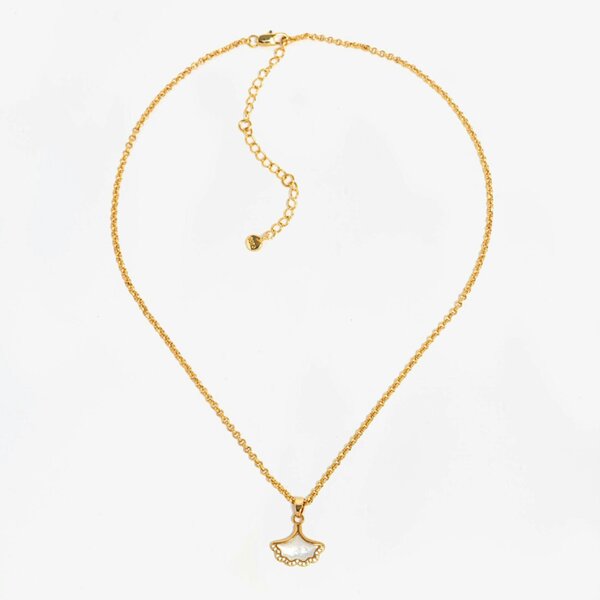 Uchi & Soto Gingko Gold Pendant Necklace