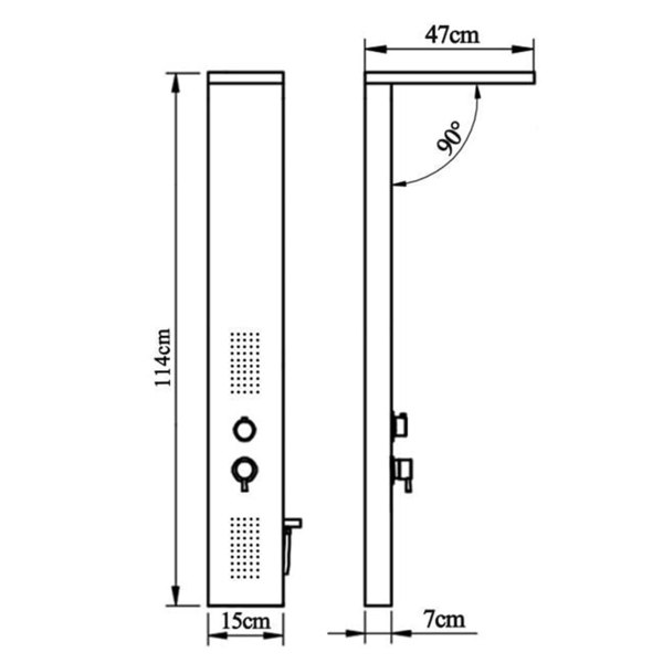 Berkfield Shower Panel System Aluminium White