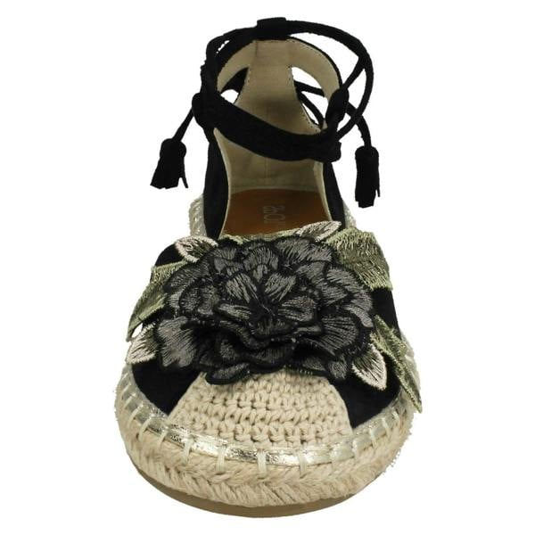 Spot On Ladies Spot On Ankle Tie Up Espadrilles F2263