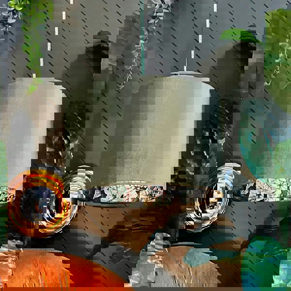 Love Frankie Forest Walled Garden Silhouette Lampshade in Olive Velvet